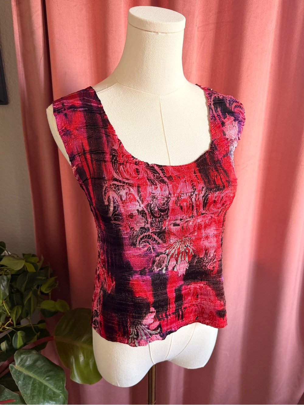 Vintage 1990’s Alberto Makali Textured Tank Top